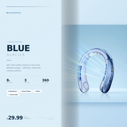 AURABREEZE ventilateur cou portable silencieux - vue 3